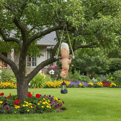 Solar Hanging Squirrel Garden Lantern